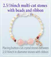 4mm multi-cut+beads with ribbon